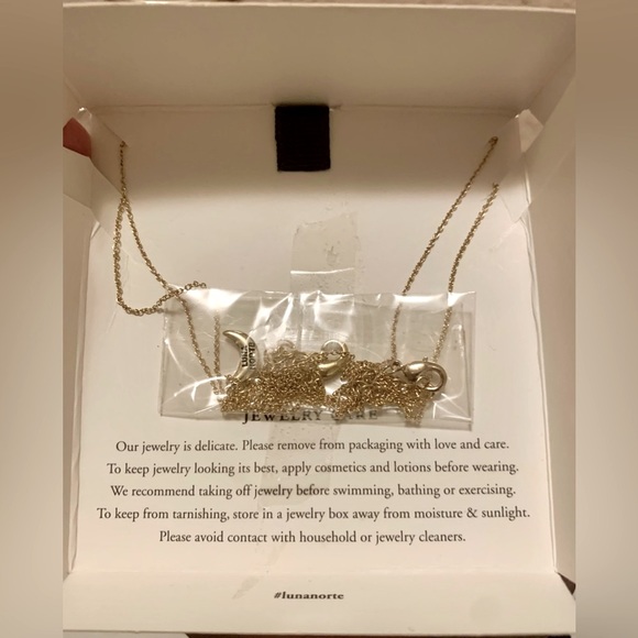 NWT Luna Norte Crescent Moon/Druzy Quartz Necklace Set 🌙💎 - Picture 10 of 12